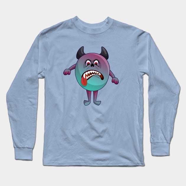 Little Monsters-Melko Long Sleeve T-Shirt by Peter Awax